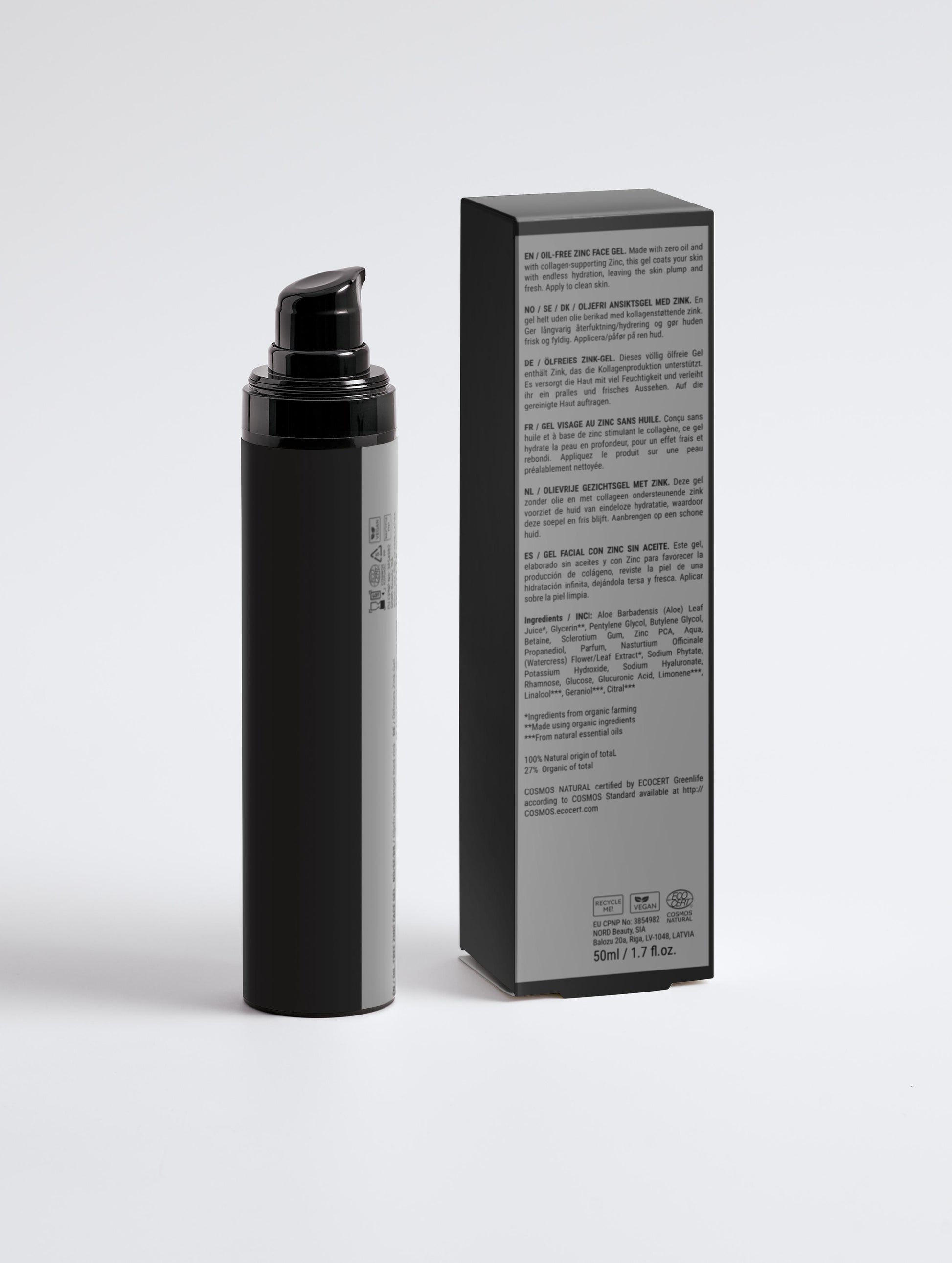 Gel facial de zinc sin aceite para hombres 50ml - Fravè