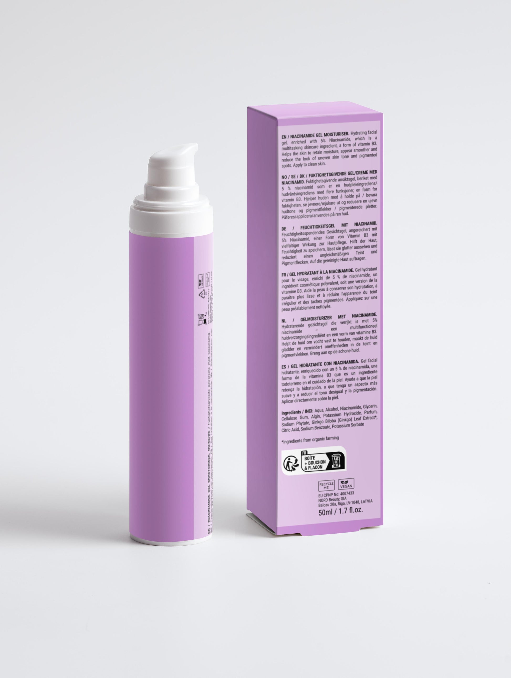 Gel hidratante de niacinamida 50ml - Fravè