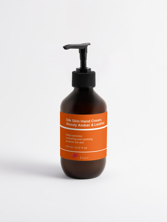 Sérum corporal Silk&Skin, ámbar amaderado y cuero 270ml - Fravè