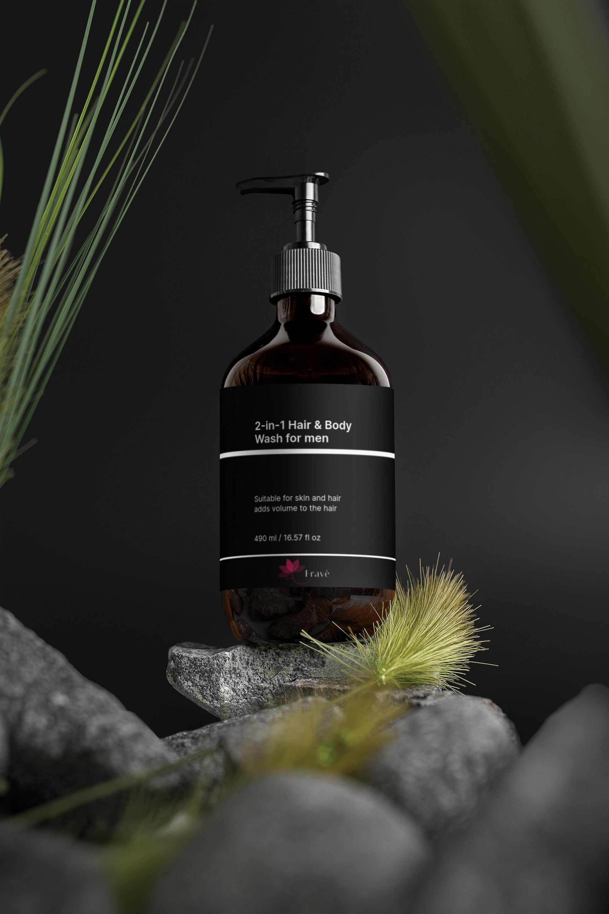 Gel de baño 2 en 1 para cabello y cuerpo para hombres 490ml - Fravè