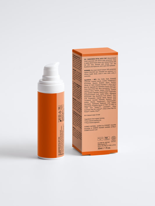 Protector solar FPS 30, con color 30ml - Fravè