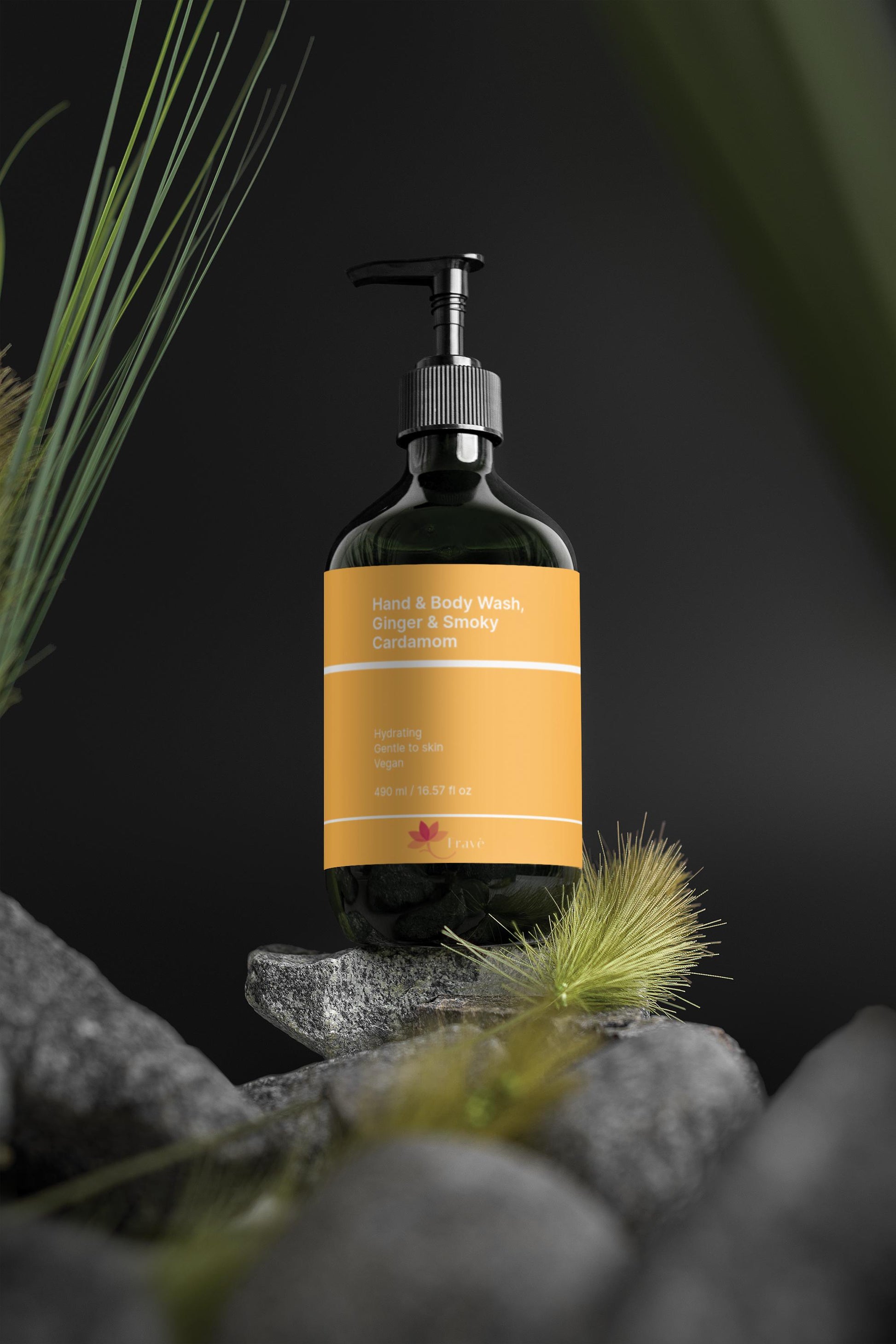 Jabón de manos y cuerpo, jengibre y cardamomo ahumado 490ml - Fravè